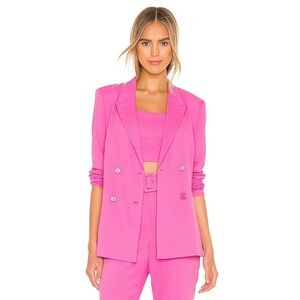 Bardot Parisienne Blazer sz 4 Pink‎ Pop Double-Breasted Barbiecore Bright Bold